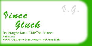 vince gluck business card